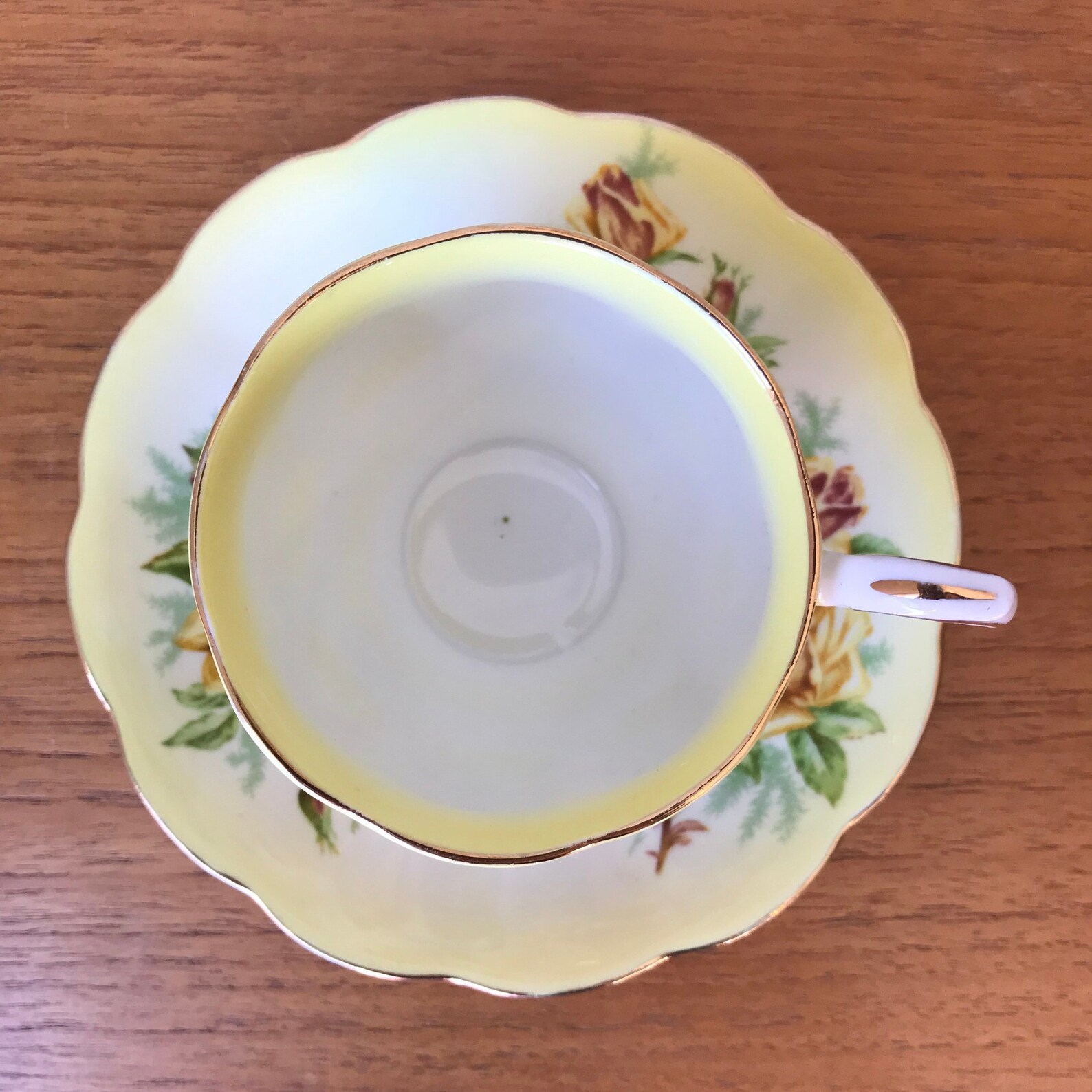 Royal Albert Yellow Rose Tea Cup and Saucer Yellow Ombre Etsy Canada