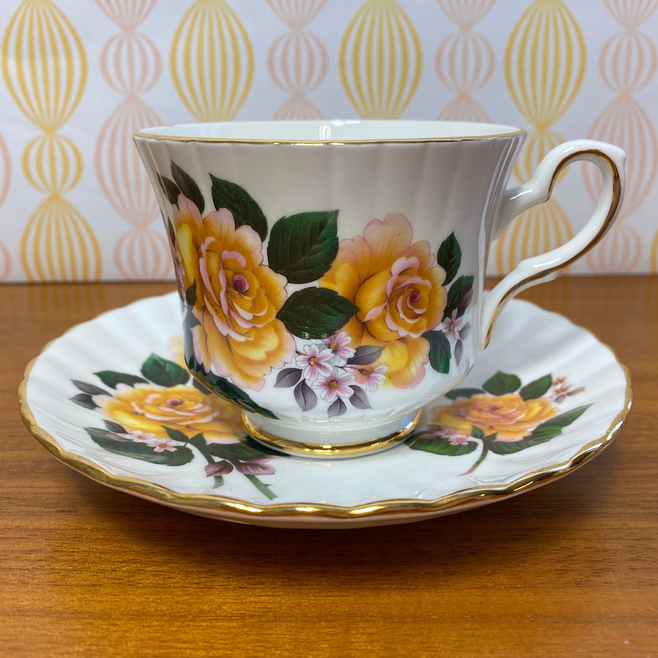 Vintage ROYAL ALBERT Bone China Yellow Buttercup Floral Tea Cup