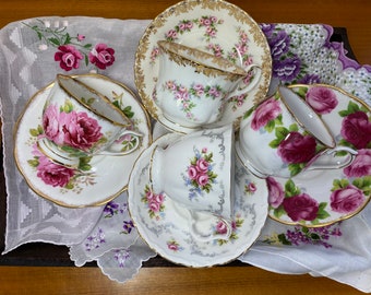 Royal Albert Tea Set, English Bone China Teacups and Saucers, Floral Tea Cups and Saucers, Princess Garden Tea Party