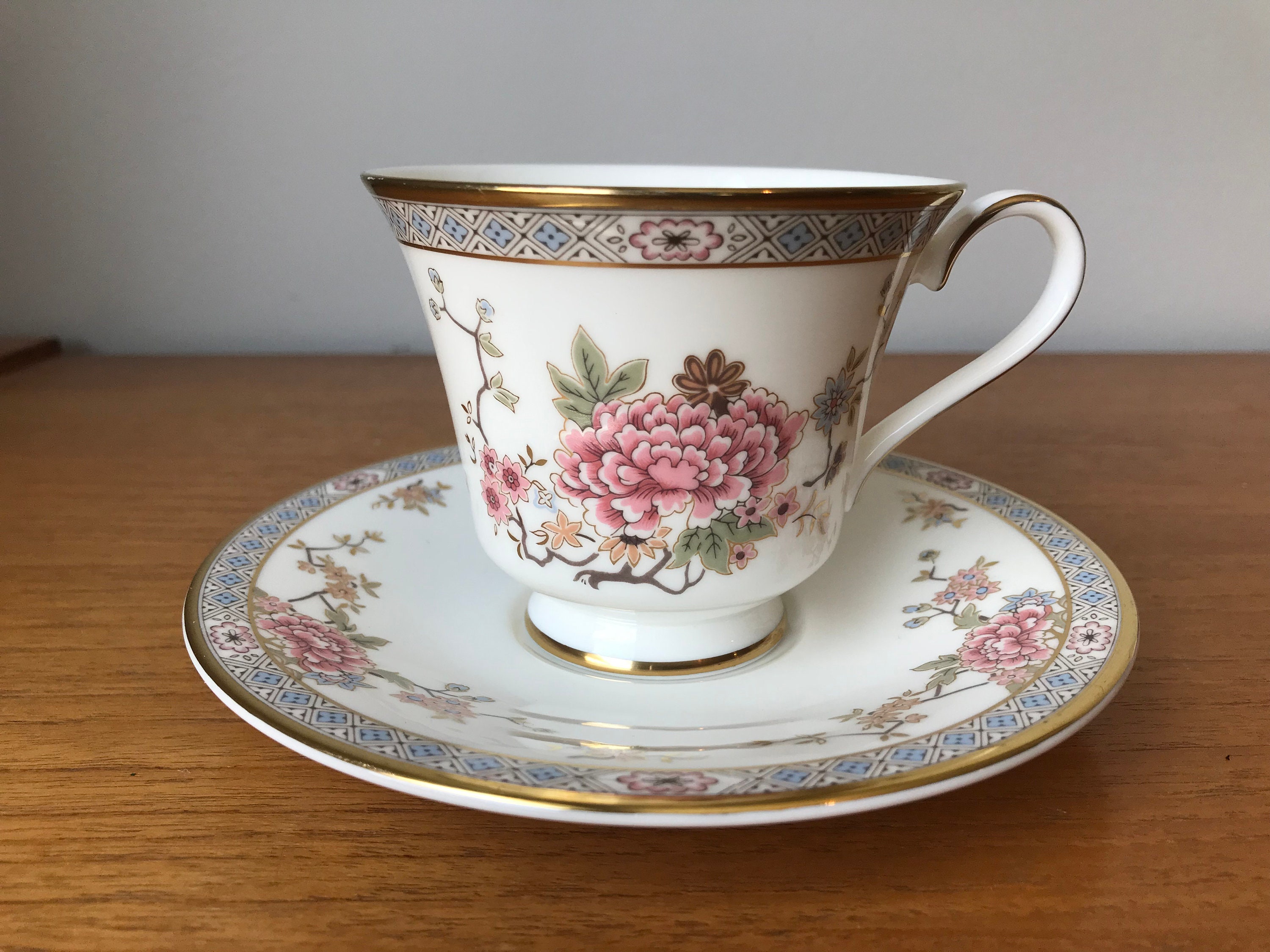 Royal Doulton Canton Coffee Cup and Saucer Pink - Etsy 日本