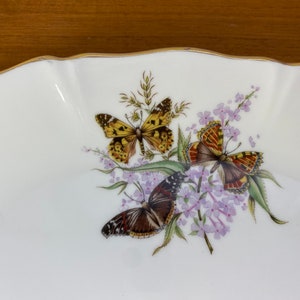 Royal Grafton China Tray, Butterflies and Purple Lilacs Serving Tray image 2