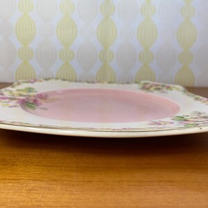 Royal Winton Apple Blossom Ceramic Plate, Pink White and Yellow Blossoms Wall Plate image 2