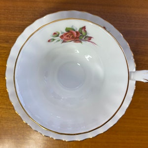 Royal Albert Centennial Rose Vintage Teacup and Saucer, Red Pink Orange Rose Tea Cup and Saucer, English Bone China CLEARANCE image 4