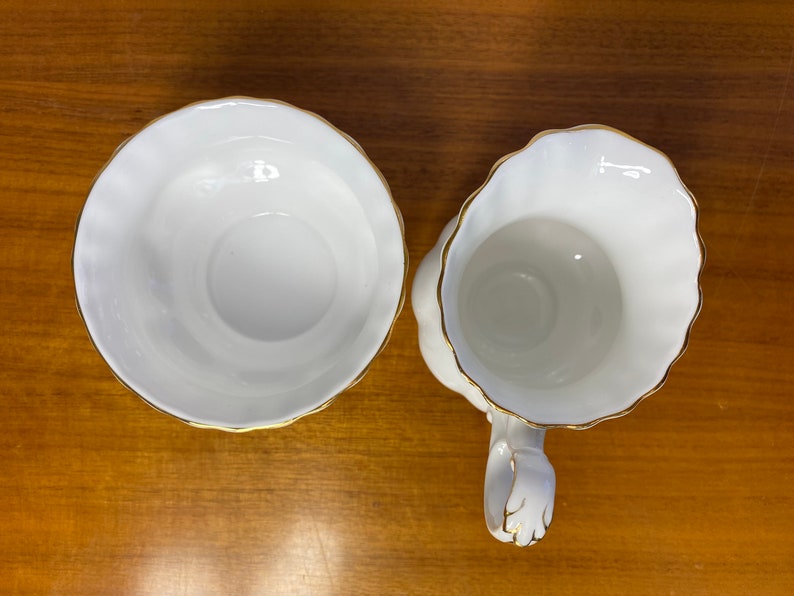 Cream and Sugar set, Royal Albert Winsome Vintage Creamer and Sugar Bowl, Pink Roses, English Bone China, Milk Pitcher and Bowl image 5