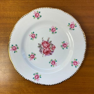 Bone China Plates, Mismatched Pink Rose Bread and Butter Plates, Side Plates, Royal Albert, Northumbria, Paragon, Royal Stafford image 5