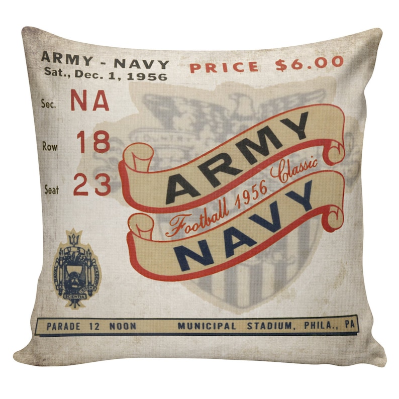 Army Vs Navy West Point Football Pillow Cover 18x18 Etsy