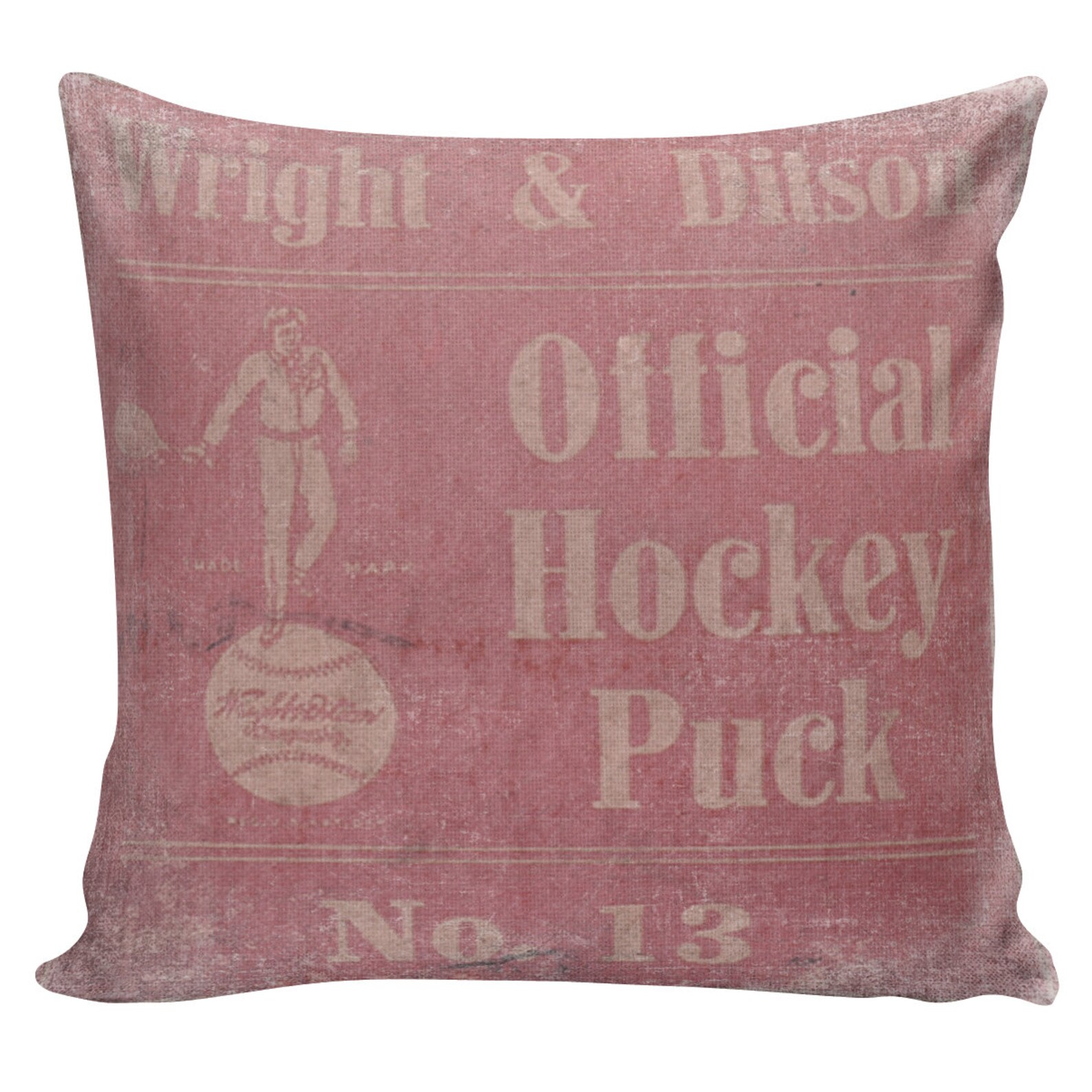 Hockey Pillow Cover Hockey Puck 100 cotton front cotton Etsy