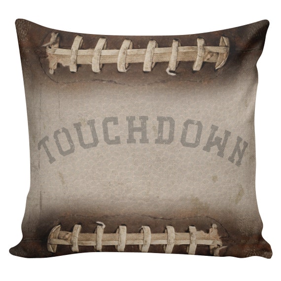 Football Pillow Cover 100 cotton front cotton or burlap Etsy