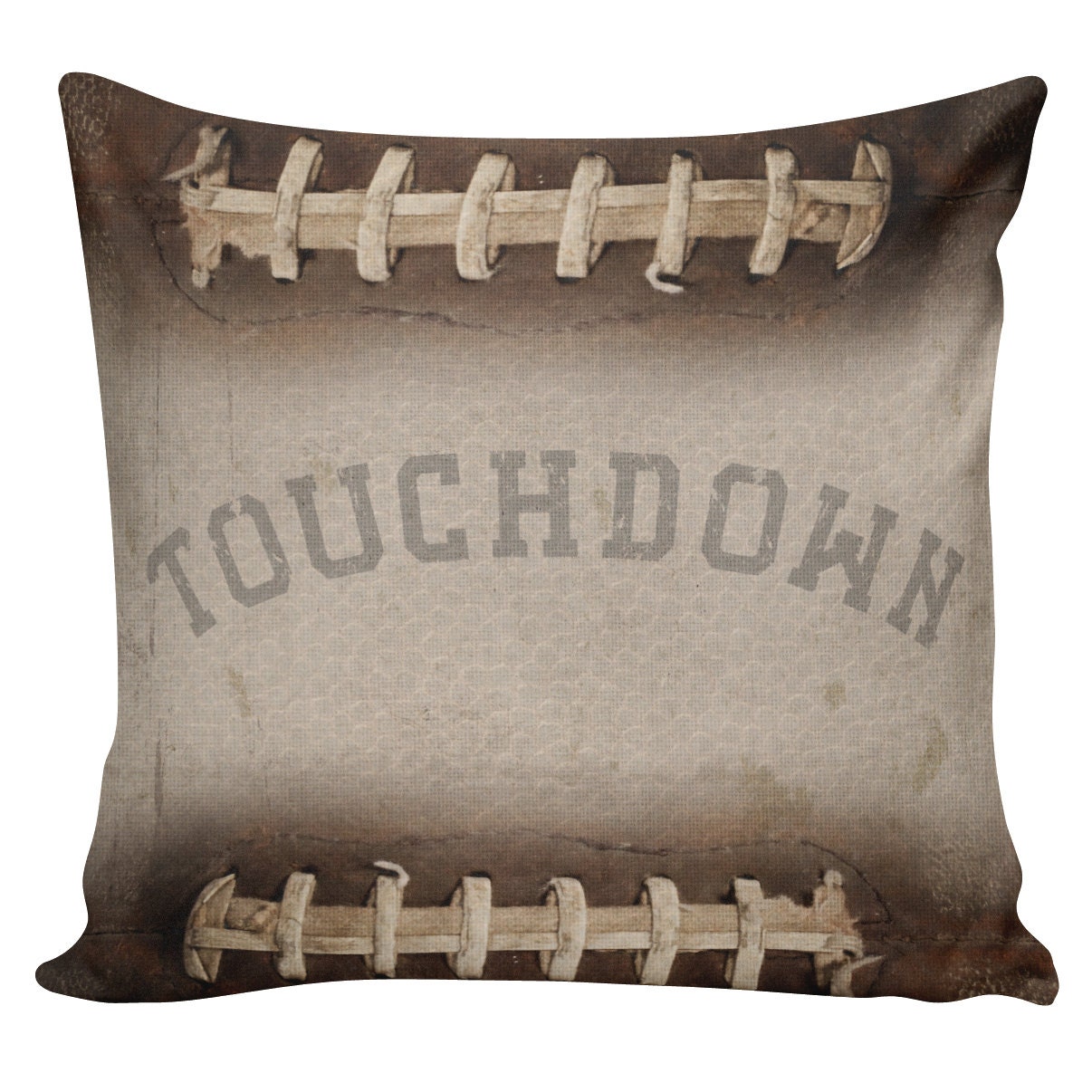 Football Pillow Cover 100 cotton front cotton or burlap Etsy