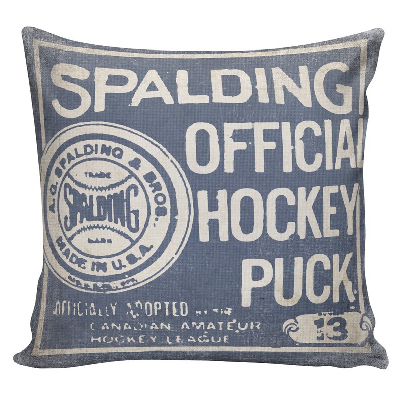 Hockey Pillow Cover Hockey Puck 100 cotton front cotton Etsy