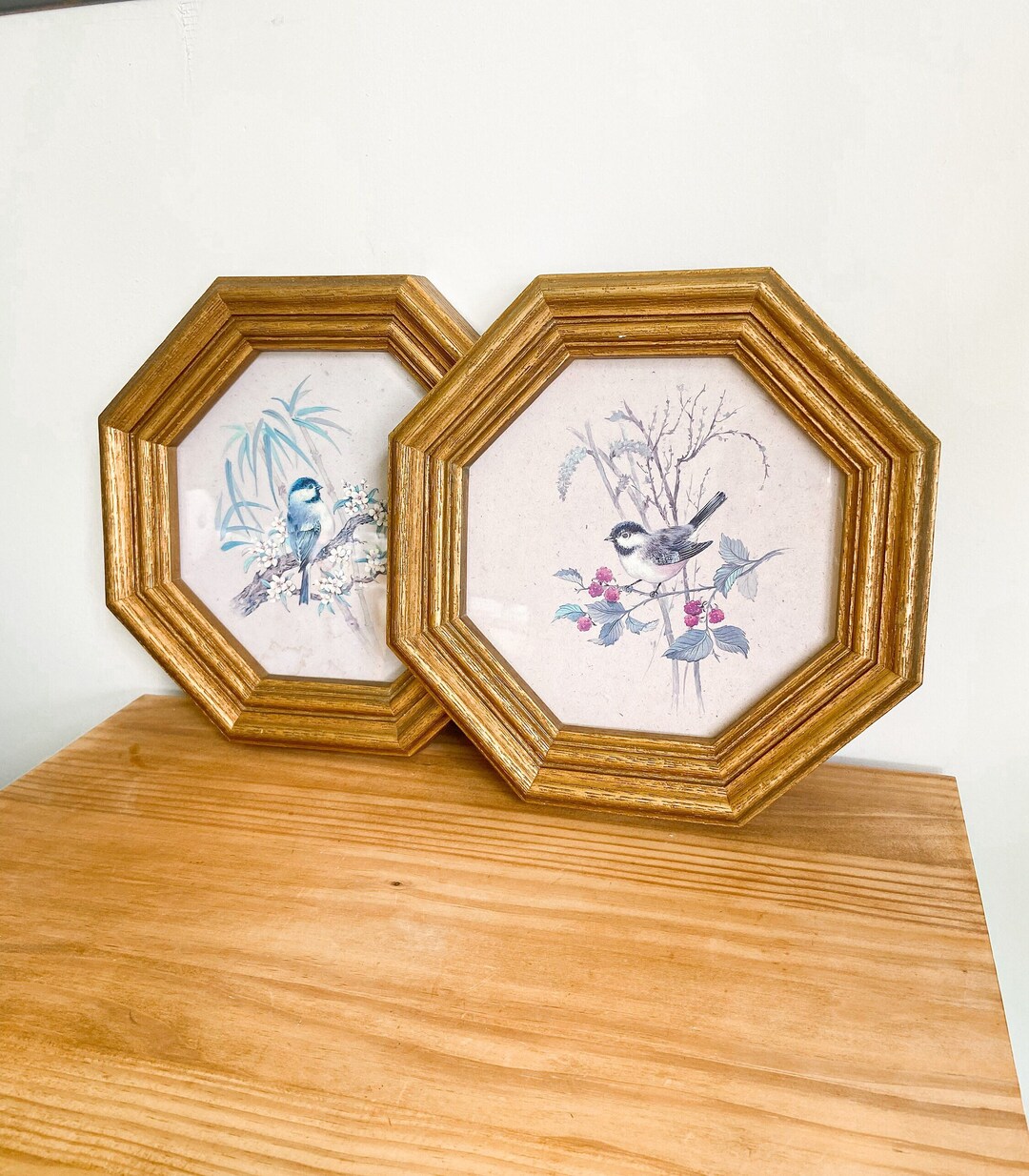 Vintage Homco Pictures / Hexagon Frame / Bird Pictures / Gold Picture ...