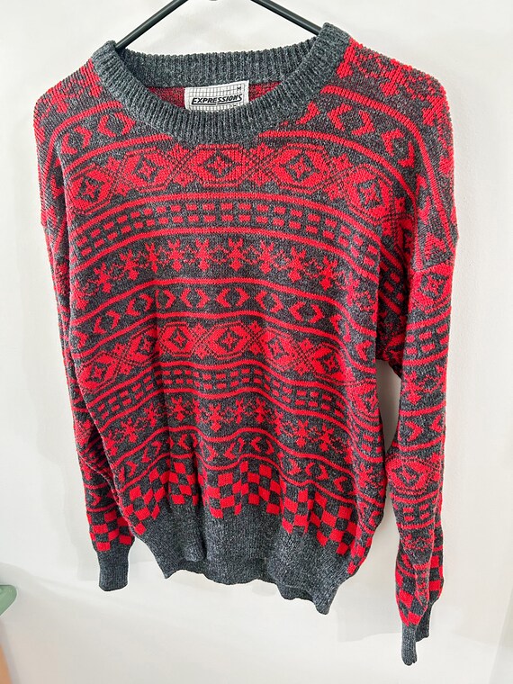 Vintage Knit Sweater | Expressions | Size Women's… - image 3