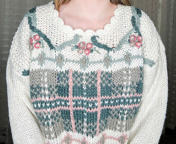 Vintage Knit Sweater | Women's Size Large | Shena… - image 6