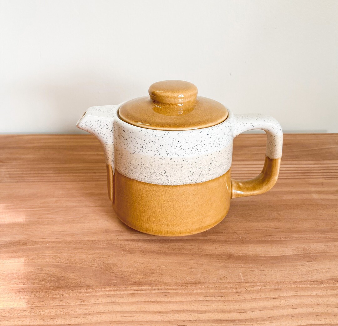 Vintage Ceramic Teapot Speckled Teapot Vintage Kitchenware Etsy