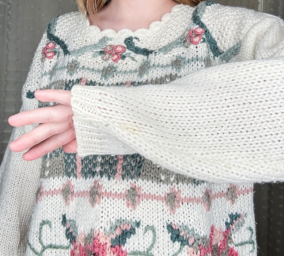 Vintage Knit Sweater | Women's Size Large | Shena… - image 5