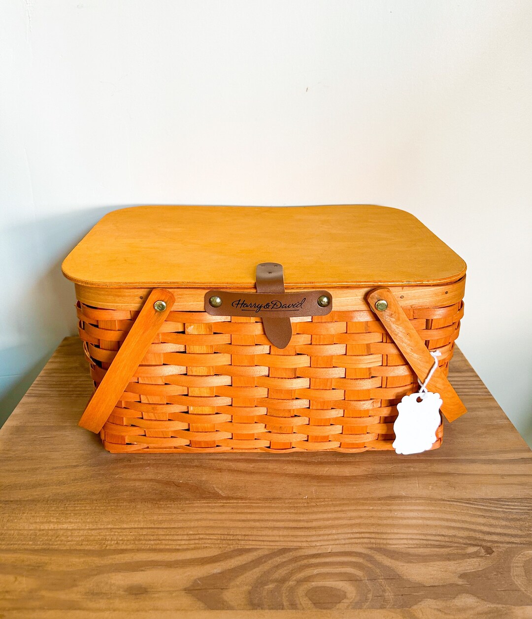 Vintage Picnic Basket Wicker Basket Basket Decor Basket Etsy