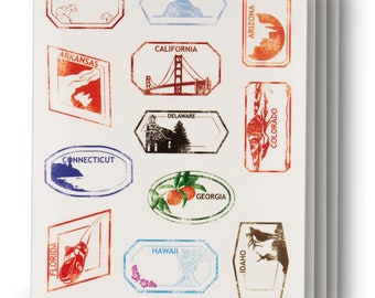The Pet Pass 50 US State Stamp Stickers!