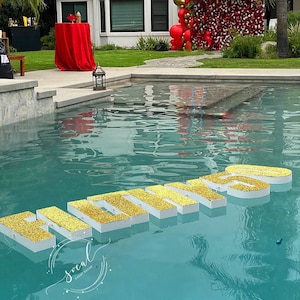 Pool Float Pool Decoration Floating Prop Letters Saying - Etsy