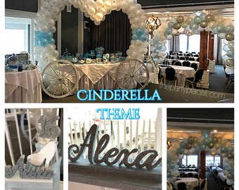 Cinderella Inspired Sweet 16 Candelabra and Card Box Combo, Quinceanera & Mitzvah Candle Lighting