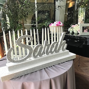 Sweet 16 Candelabra, Quinceanera & Mitzvah Candle Lighting Centerpiece -  Two-Tier Size