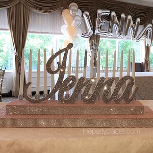Sweet 16 Candelabra, Quinceanera & Mitzvah Candle Lighting Centerpiece Large Size image 2