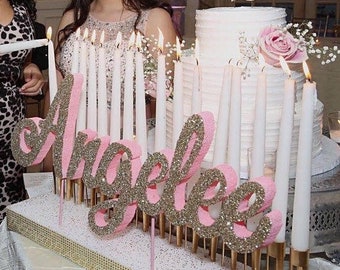 Sweet 16 Candelabra, Quinceanera & Mitzvah Candle Lighting Centerpiece