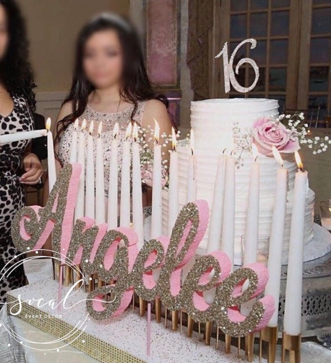 Sweet 16 Candelabra Set Includes Candles and Card Box Etsy