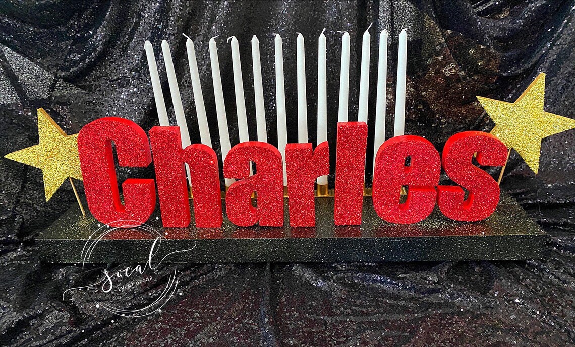 Bar Mitzvah Candle Lighting Centerpiece Candelabra Ceremony Etsy