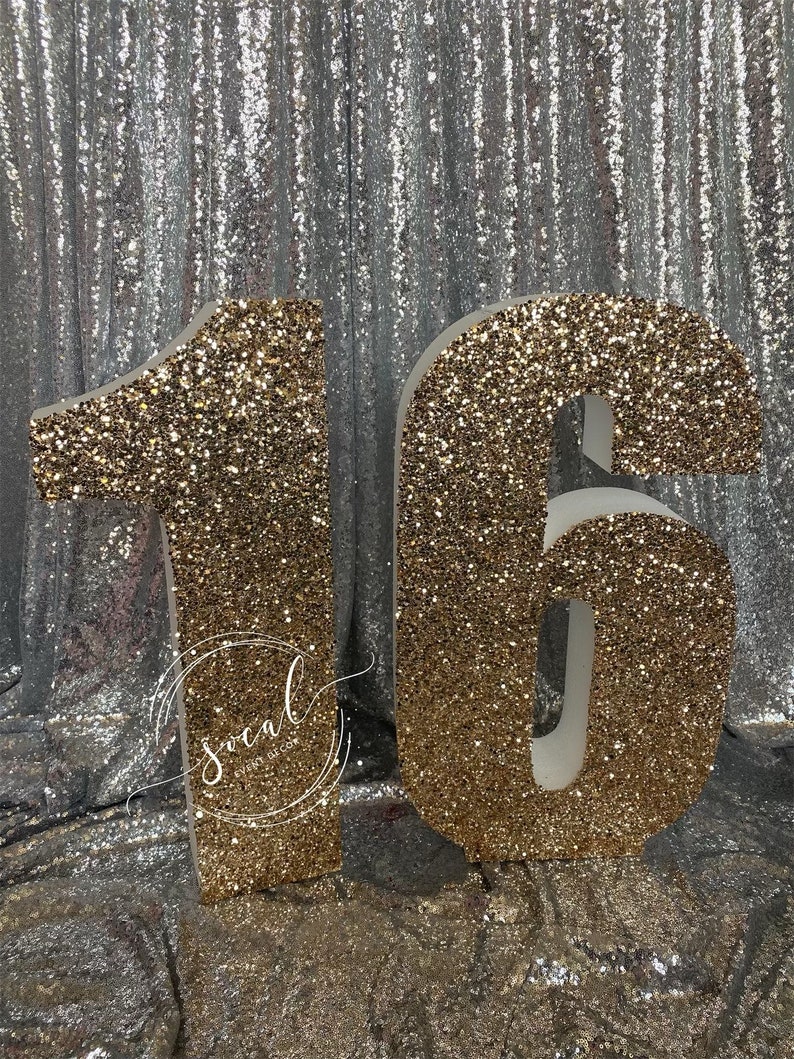 Large Freestanding Number Set Big Numbers Photo Prop Etsy