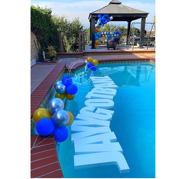 Floating Pool Letters Etsy