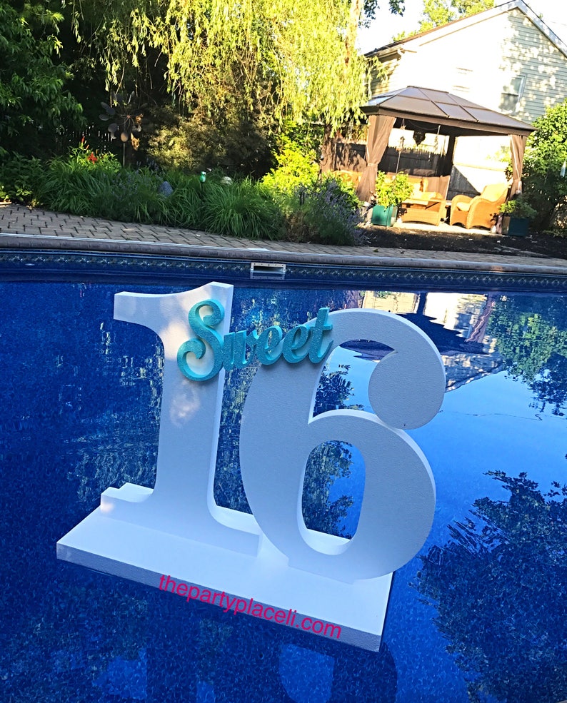 Pool Party Decoration Floating Prop Giant Numbers or Letters Etsy