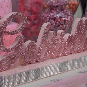 Custom Script Name Centerpiece for Sweet 16, Candy Buffet, Shower & Mitzvah