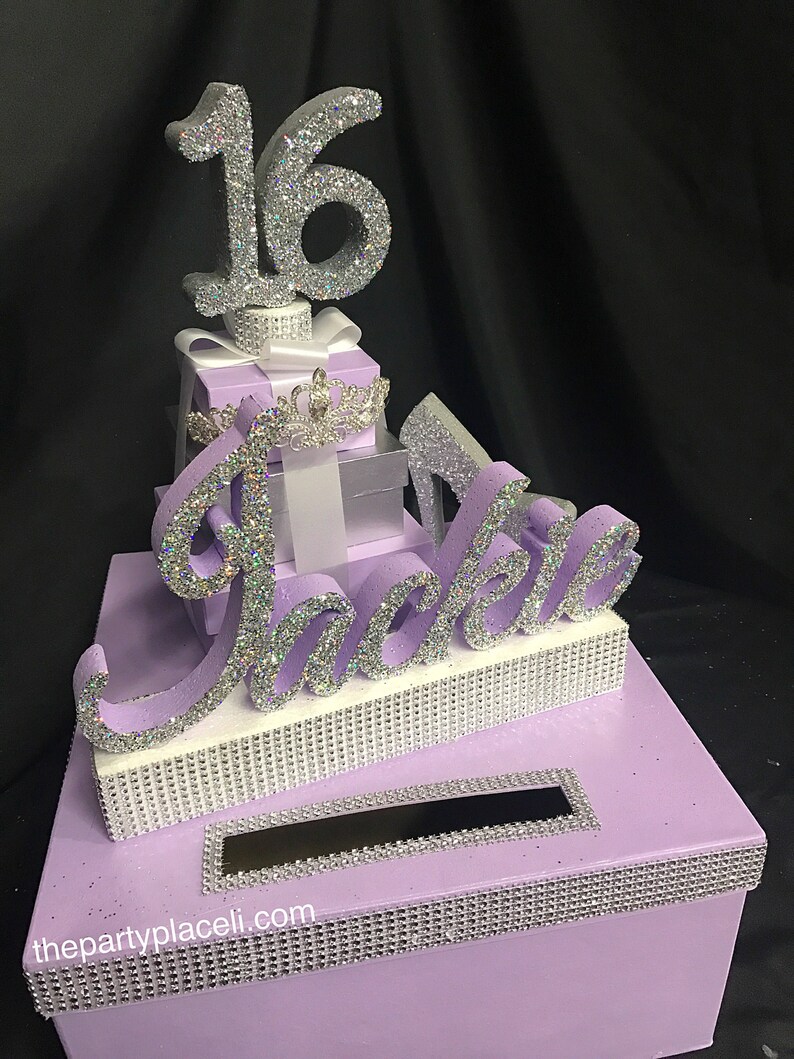 Sweet 16 15 Quince Card Box Rhinestone Tiara High Etsy