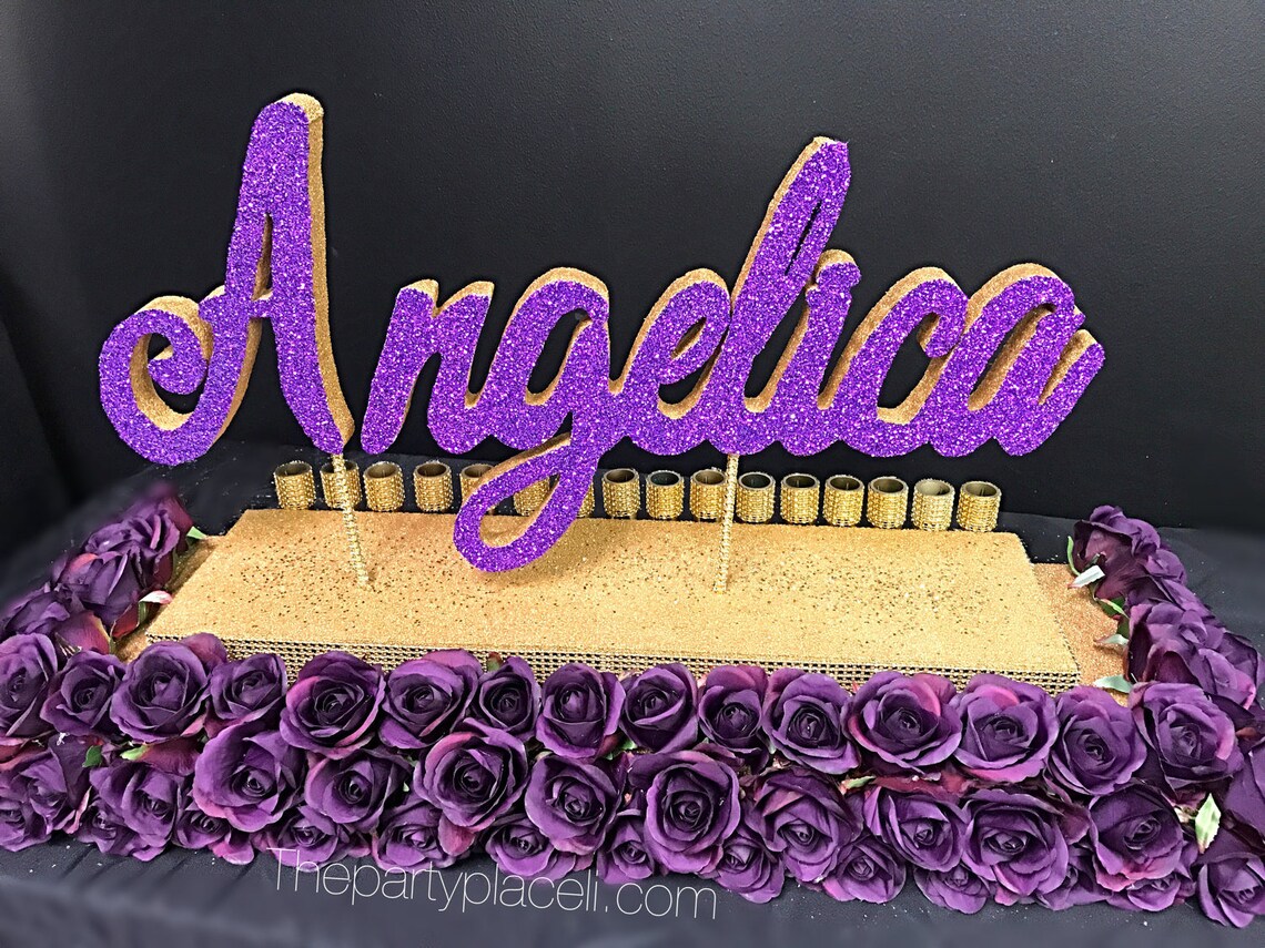 ROSES Sweet 16 Candelabra Quinceanera & Mitzvah Candle Etsy