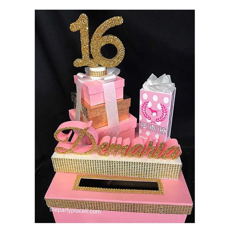 Shopping Theme Sweet 16 Quince Card Box Your Etsy