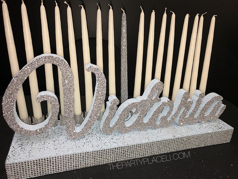 Sweet 16 Candelabra with rhinestone candle holders Etsy