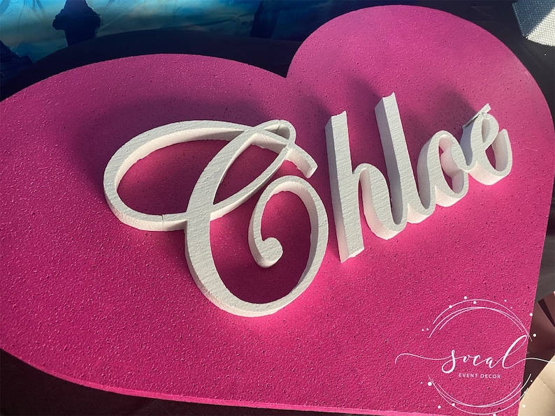 Fun Custom Pool Float for wedding, engagement, birthday pick your shape and saying Floating letters image 8