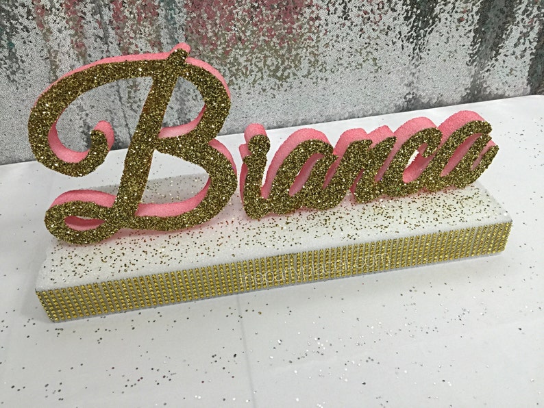 Custom Script Name Centerpiece for Sweet 16 Candy Buffet Etsy