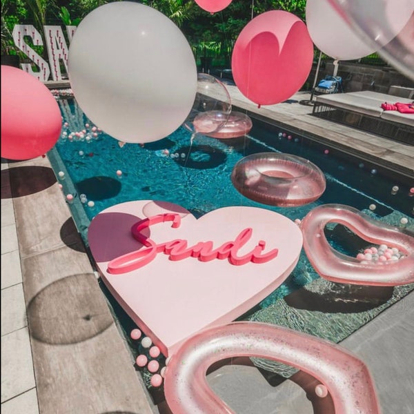 Floating Pool Letters Etsy