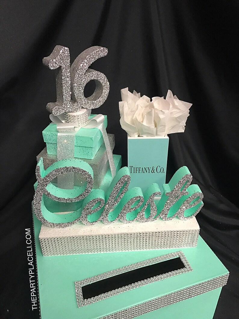 Shopping Theme Sweet 16 Quince Card Box Your Etsy