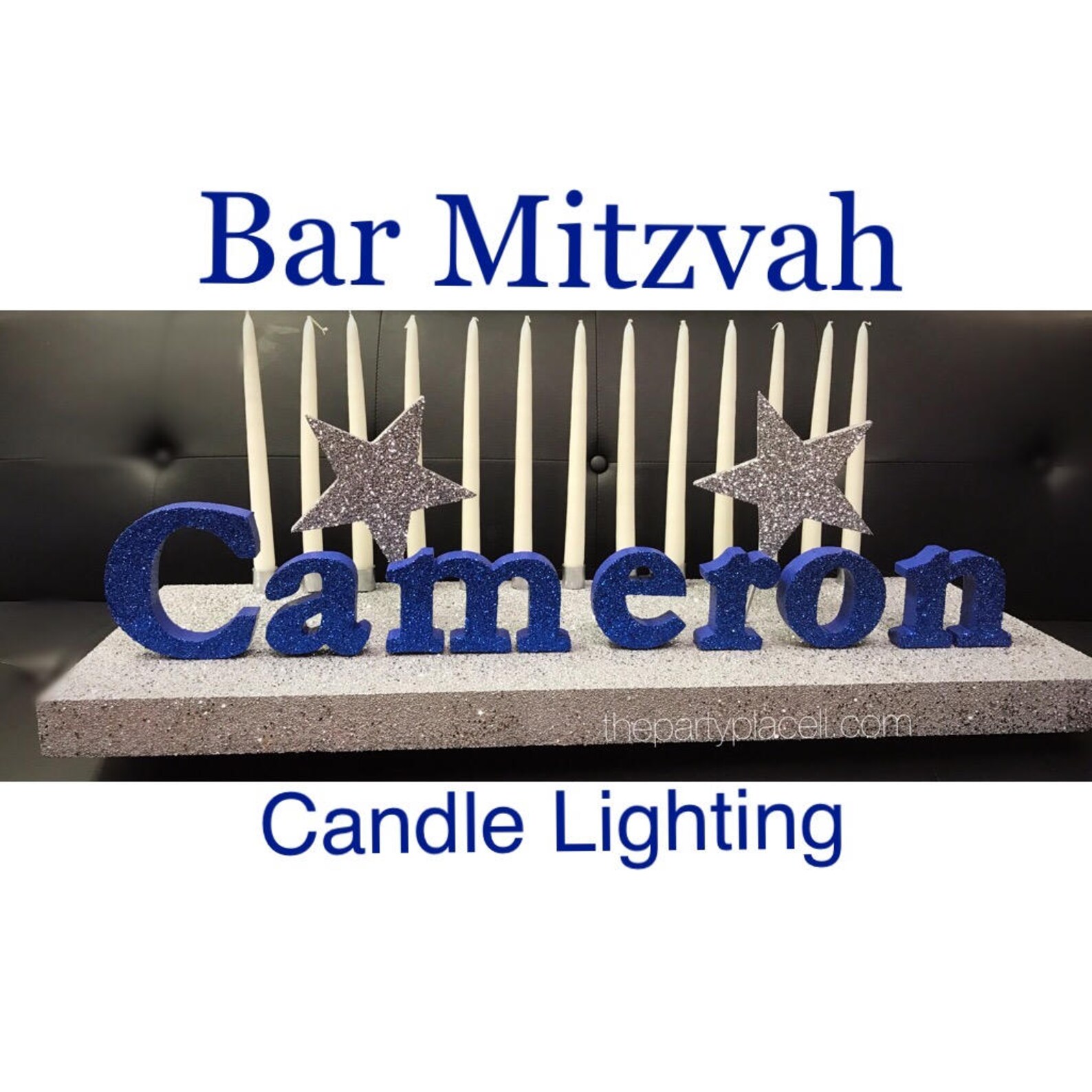 Bar Mitzvah Candle Lighting Centerpiece Candelabra Ceremony Includes