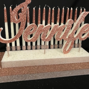 Sweet 16 Candelabra, Quinceanera & Mitzvah Candle Lighting Centerpiece Large Size image 8