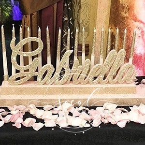 Sweet 16 Candelabra, Quinceanera & Mitzvah Candle Lighting Centerpiece Large Size image 6