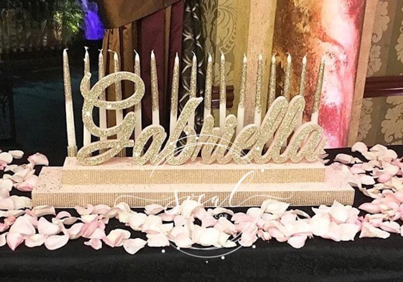 Sweet 16 Candelabra Quinceanera & Mitzvah Candle Lighting Etsy