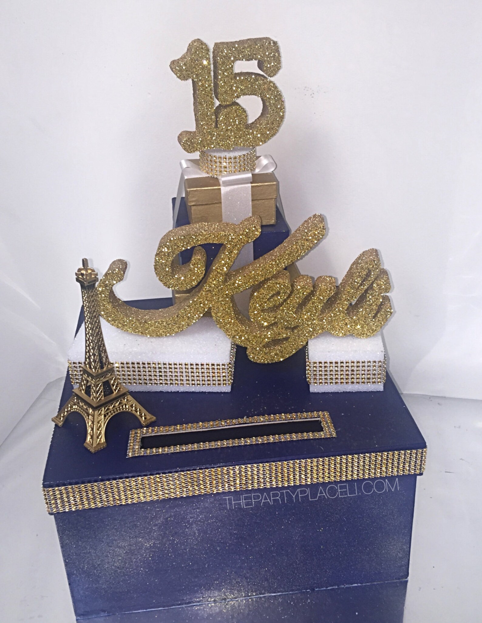 Paris Theme Sweet 16 Card Box GORGEOUS Eiffel Tower And Box Etsy