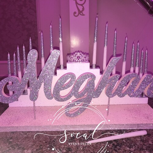 Sweet 16 Candelabra Quinceanera & Mitzvah Candle Lighting Etsy