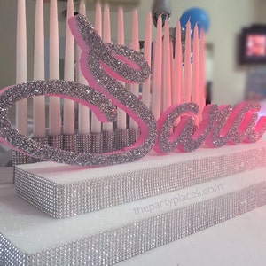 Sweet 16 Candelabra, Quinceanera & Mitzvah Candle Lighting Centerpiece Large Size image 1