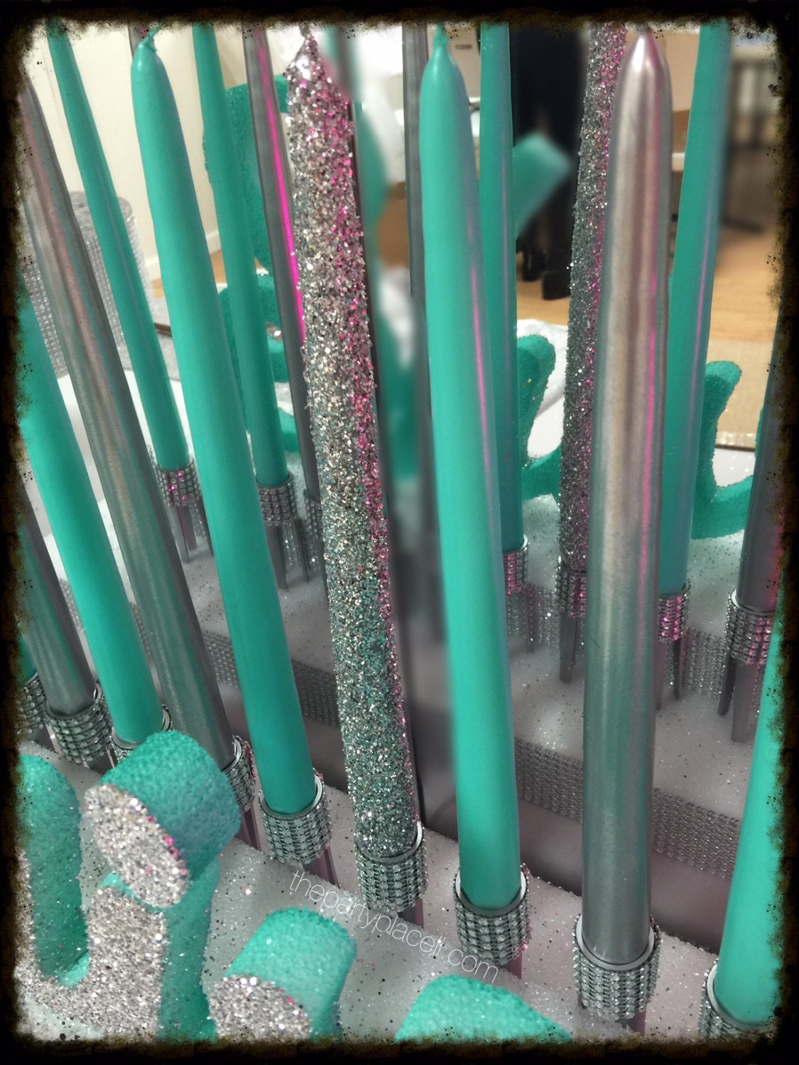 Metallic & Glitter Taper Candles for Candle Lighting Ceremony