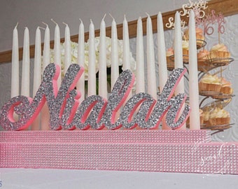 Free Ship! Sweet 16 Candelabra, Quinceanera & Mitzvah Candle Lighting Centerpiece