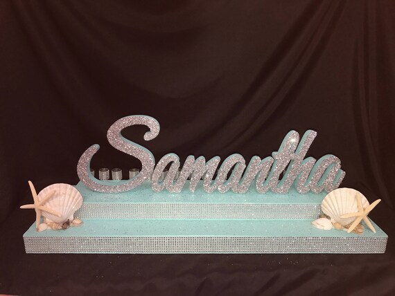 Under the Sea, Beach Themed Sweet 16 Candelabra, Quinceanera & Mitzvah  Candle Lighting Centerpiece Two-tier Size -  Israel